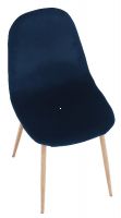  stolika LEGA, poah: ltka VELVET modr/kov s povrchovou pravou - buk, ilustran obrzok
