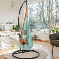 Kreslo zvesn SIESTA TYP 1, poah: ltka modr/ltka oranov